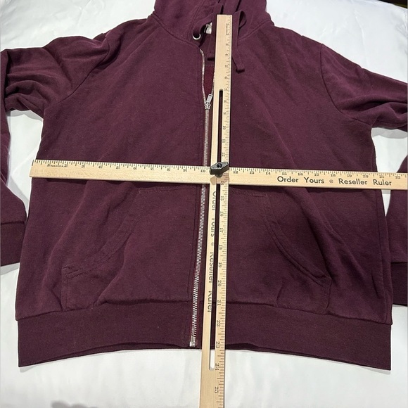 H&M Hooded Jacket Dark Purple Melange Size Medium - Picture 3 of 7